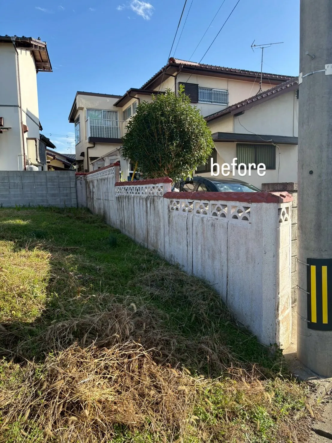 粕屋町のT様邸にて、外塀工事を行いました🏠。