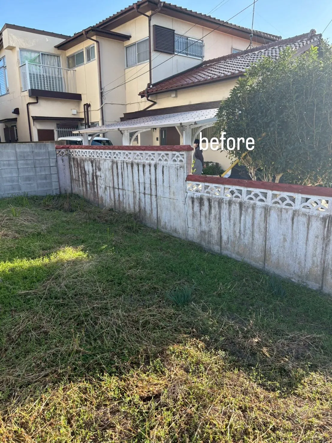 粕屋町のT様邸にて、外塀工事を行いました🏠。