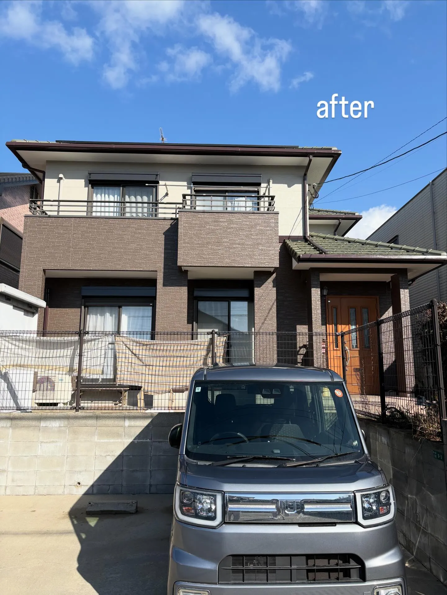 粕屋町のM様邸で外壁塗装工事を完了しました✨年末年始をまたい...