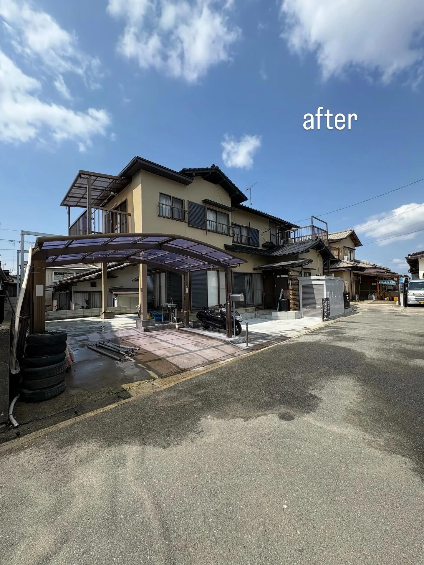 粕屋町 T様邸にて外壁塗装工事・外構工事を施工させていただき...