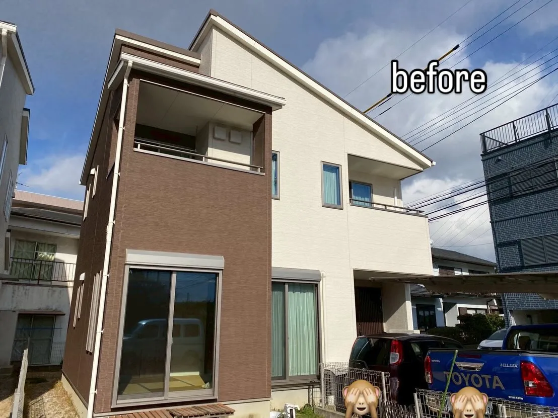 福岡の粕屋町で、M様邸の外壁と屋根の塗装工事を担当させていた...